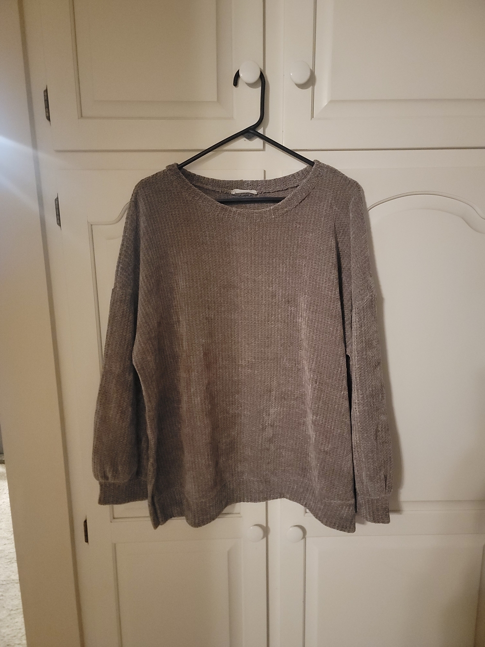 First Love Plush Crewneck Chenille Sweater